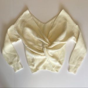 Ivory Twist Back Sweater - Small - Never Worn